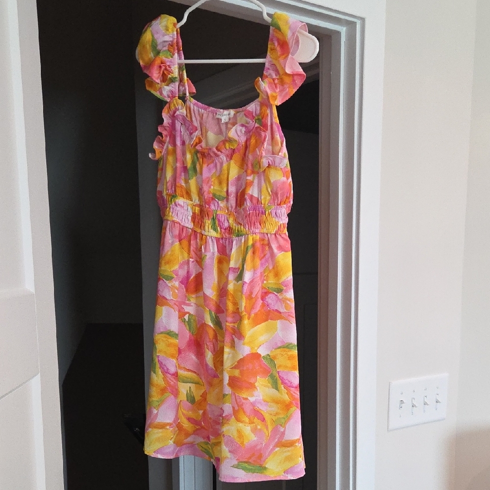 Blu Pepper Colorful Floral Mini Dress